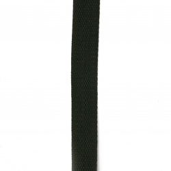 Шнур плосък от полипропилен 25 мм черен -5 метра