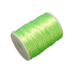 Polyamide jewellery cord 2 mm green electric -10 meters