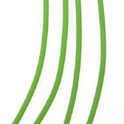 Силиконов шнур зелен електрик 2 мм -5 метра