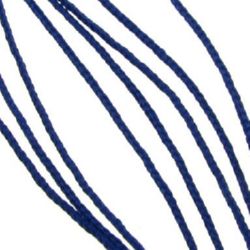 One-color Cord for Handcrafted Jewelry / 1 mm / Dark Blue - 30 meters