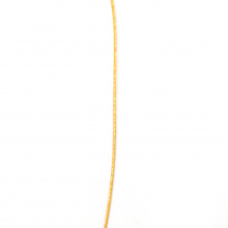 Шнур коприна плосък 1 мм оранжев -5 метра