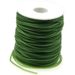 Cablu din silicon Gaură de 2 mm 0,5 mm verde închis -52 metri