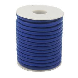 Κορδόνι σιλικόνης 2 mm τρύπα 0,5 mm μπλε -52 μέτρα