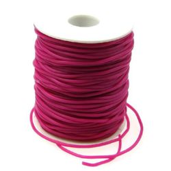 Silicone cord 2 mm hole 0.5 mm cyclamen -52 meters