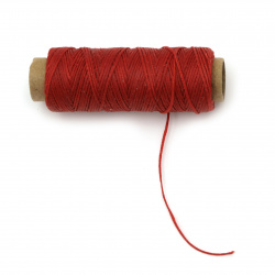 Wax thread 0.8 mm red - 50 meters