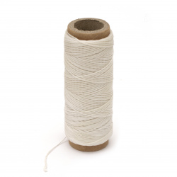 Wax thread 1 mm white -50 meters