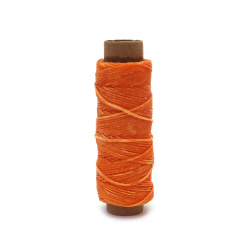 Waxed Thread 0.8 mm / Orange - 50 meters