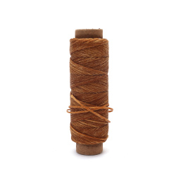 Waxed Thread 0.8 mm / Light Brown - 50 meters