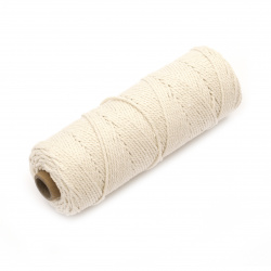 Cotton Cord for Decoration / 1.5 mm, 100 meters