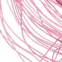 Βαμβακερό κορδόνι 1 mm ροζ απαλό ~ 76 μέτρα
