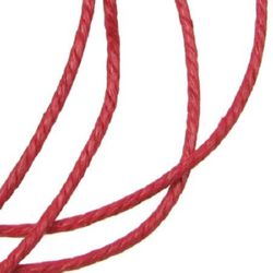 Шнур памук колосан 3 мм червен ~70 метра