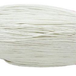 Cordon de bumbac colorat 1,5 mm alb ~ 68 metri