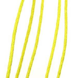 Памучен колосан шнур 2 мм жълт ~68 метра