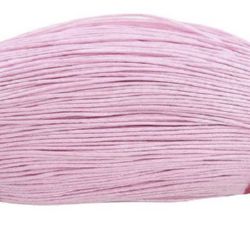 Колосан памучен шнур/конец/ 0.8 мм розов светъл ~67 метра