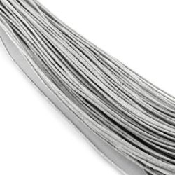Колосан памучен шнур /конец/ 0.8 мм сив светъл ~67 метра