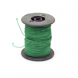 Polyester jewellery cord with cord 0.8 mm green ~ 56 meters