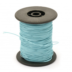 Polyester jewellery cord with cord 0.8 mm blue light ~ 56 meters