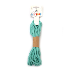 Frânghie de bumbac 5 mm albastru deschis ~5 metri
