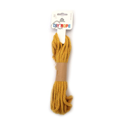 Frânghie de bumbac 5 mm culoare galbenă ~5 metri