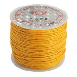Βαμβακερό κορδόνι 1 mm πορτοκαλί ανοιχτό ~ 25 μέτρα