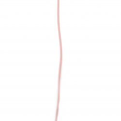 Шнур естествена кожа 1.5 мм розов - 1 метър
