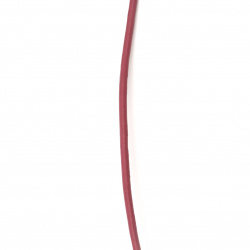 Cordon din piele naturală de 3 mm roz închis - 1 metru