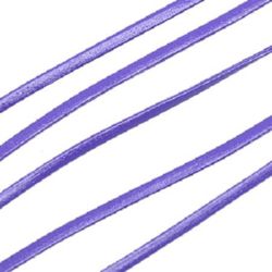 Лента/декоративна/ изкуствена кожа 2 мм цвят лилав -1 метра
