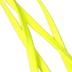 Artificial leather  band 4 mm yellow -1 meter