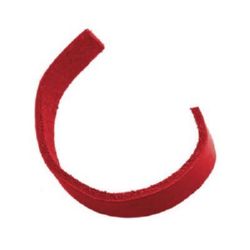 Panglică / decorativă / piele artificială 15x1,5 mm roșu -1 metru