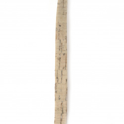 Banda din bambuc natural cu miez de bumbac 10x2 mm bej -1 m