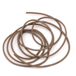 Natural leather cord1.5 mm dark cappuccino - 1 meter