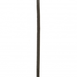 Δερμάτινο κορδόνι 3x2 mm καφέ - 1 μέτρο