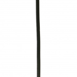 Δερμάτινο κορδόνι 5x2 mm μαύρο - 1 μέτρο