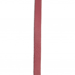 Panglică / decorativă / piele naturală 13x2 mm roz închis - 1 metru