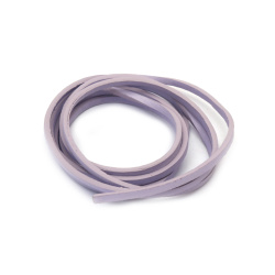 Snur din piele artificiala 3x2 mm culoare violet - 1,20 metri