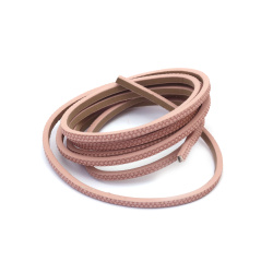 Artificial Leather Embossed Cord 3x2 mm / Pink - 1.20 meters