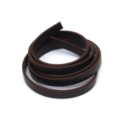 Artificial Leather Strip / 10x3 mm / Brown - 1.20 meters