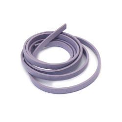 Faux Leather Strip / 5x2 mm / Light Purple Color - 1.20 meters