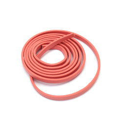 Faux Leather Flat Cord / 5x2 mm /  Salmon Color - 1.20 meters