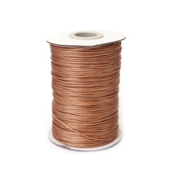 Шнур полиестер Корея 1 мм карамел -150 метра