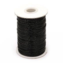 Cotton cord Korea 1 mm black -20 meters