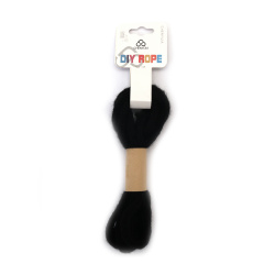 Cordon împletit din poliester tip mohair 5 mm culoare negru ~2,7 metri