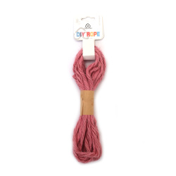 Pink Hemp Rope 3 mm – Strong, Eco-Friendly & Decorative Craft Cord, ~5 m Roll