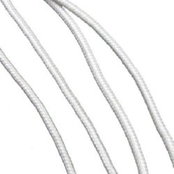 White Round Braided Rope K / 3 mm - 50 meters