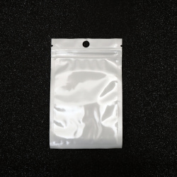 White-Back Cellophane Zip Bags 8x13 cm – Durable, Neat & Professional Packaging, Set of 100