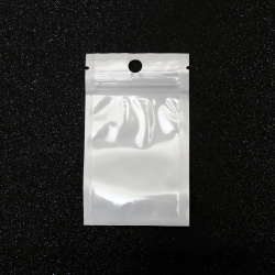 White-Back Cellophane Zip Bags 6x8 cm – Practical, Durable & Elegant Packaging, Set of 100