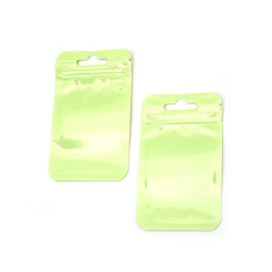 Green Cellophane Zip Bags 6x10 cm – Durable, Practical & Eye-Catching Packaging, Set of 100