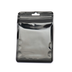 Black Cellophane Zip Bags 10.5x15 cm – Modern, Durable & Elegant Packaging, Set of 100