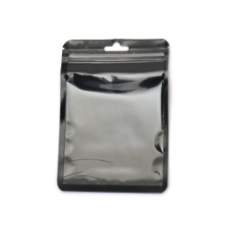 Black Cellophane Zip Bags 8x13 cm – Elegant, Durable & Modern Packaging, Set of 100