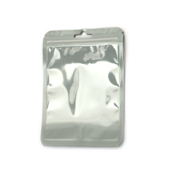 Modern Grey Cellophane Zip Bags 8x13 cm – Sleek, Durable & Stylish Packaging, Set of 100